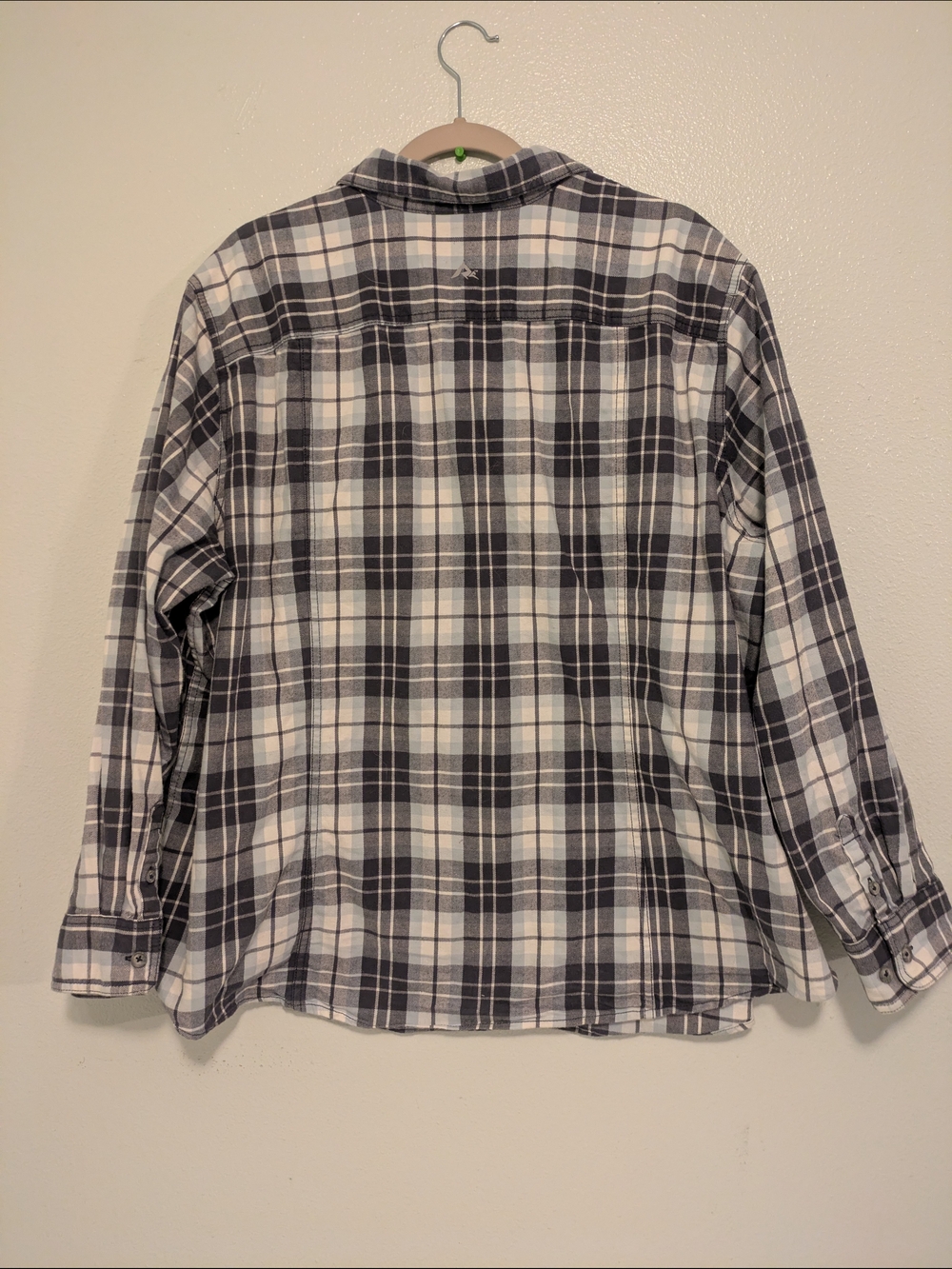 Ridgecut Tuff Wear Women's 3X black, white gray And Blue Plaid Button Up Shirt. - Picture 2 of 8